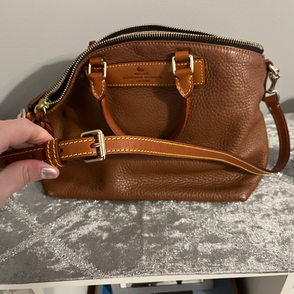 Dooney & Bourke Dillen Pebble Leather Satchel - Picture 3 of 6